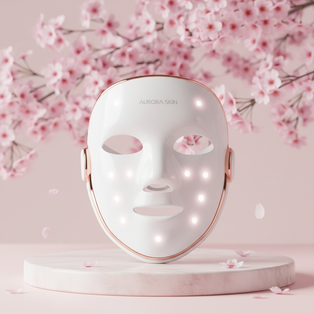 Masque LED fond sakura