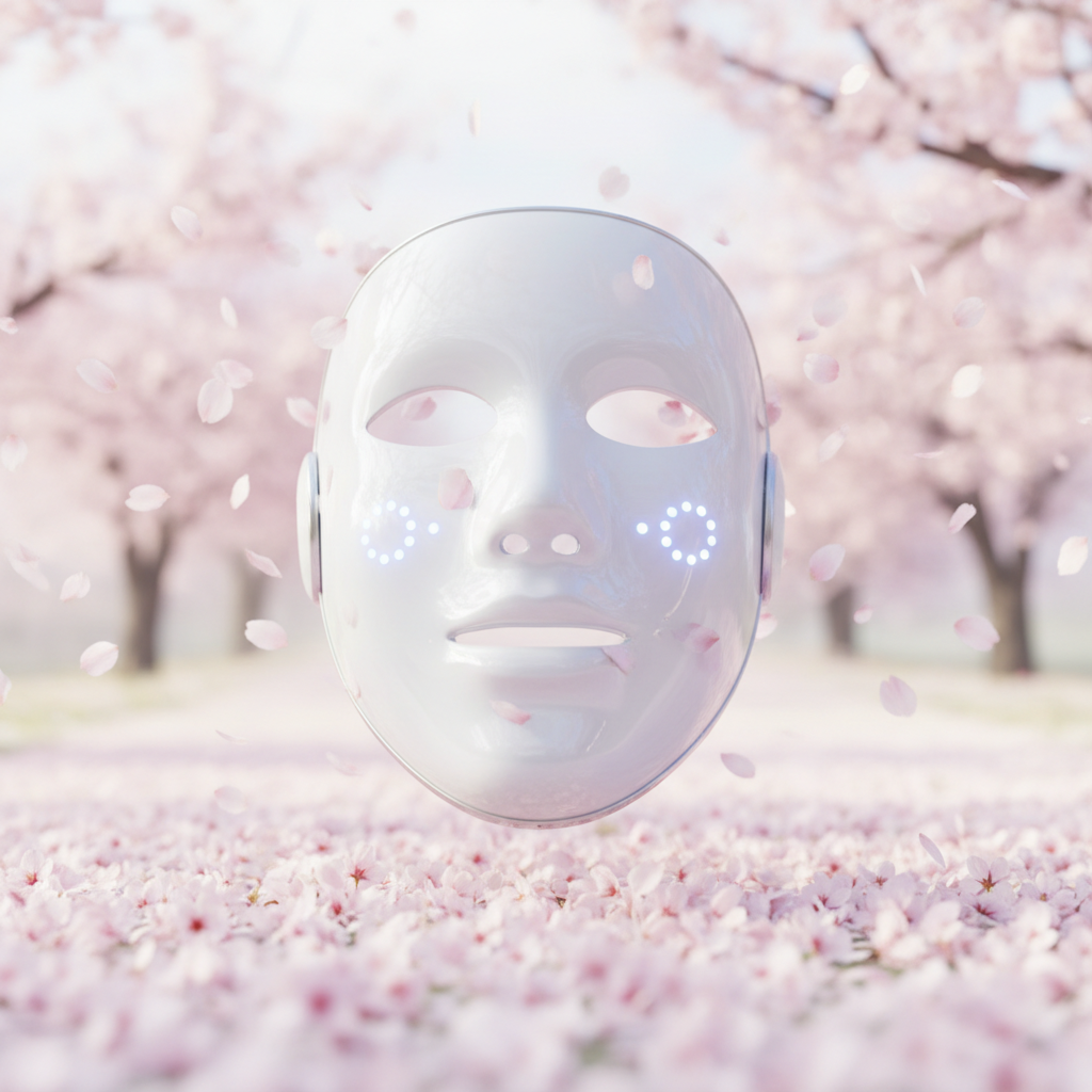 Masque LED pétales sakura