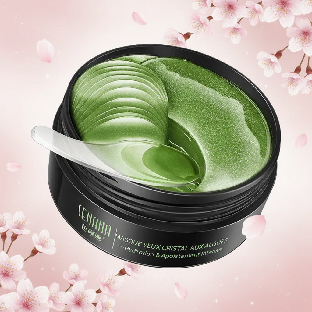 Patchs verts algues fond sakura